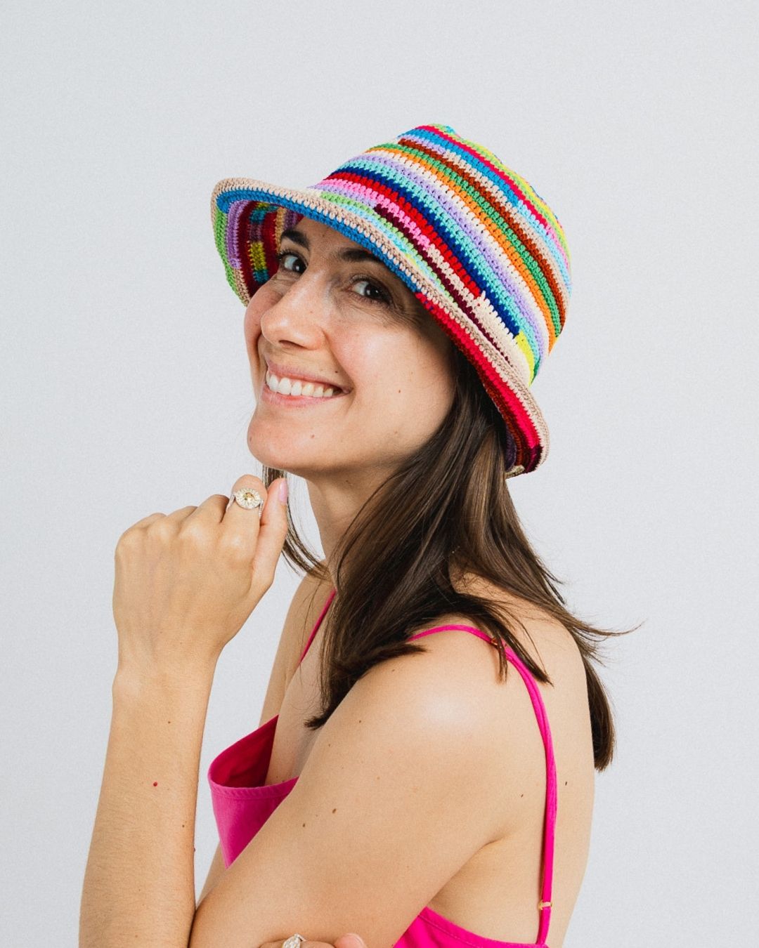 Rainbow Crochet Hat