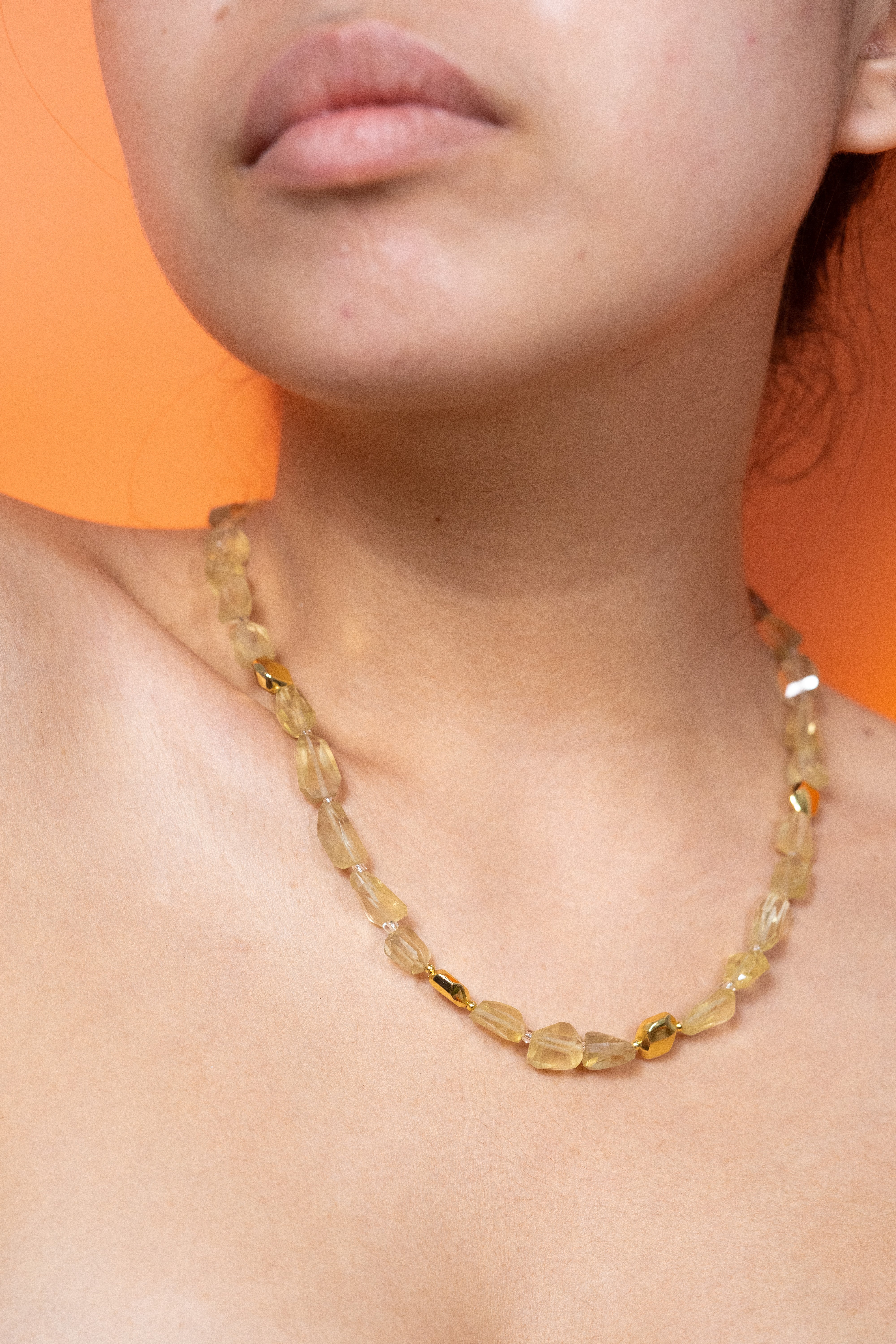 Lemon Quartz Necklace | Big