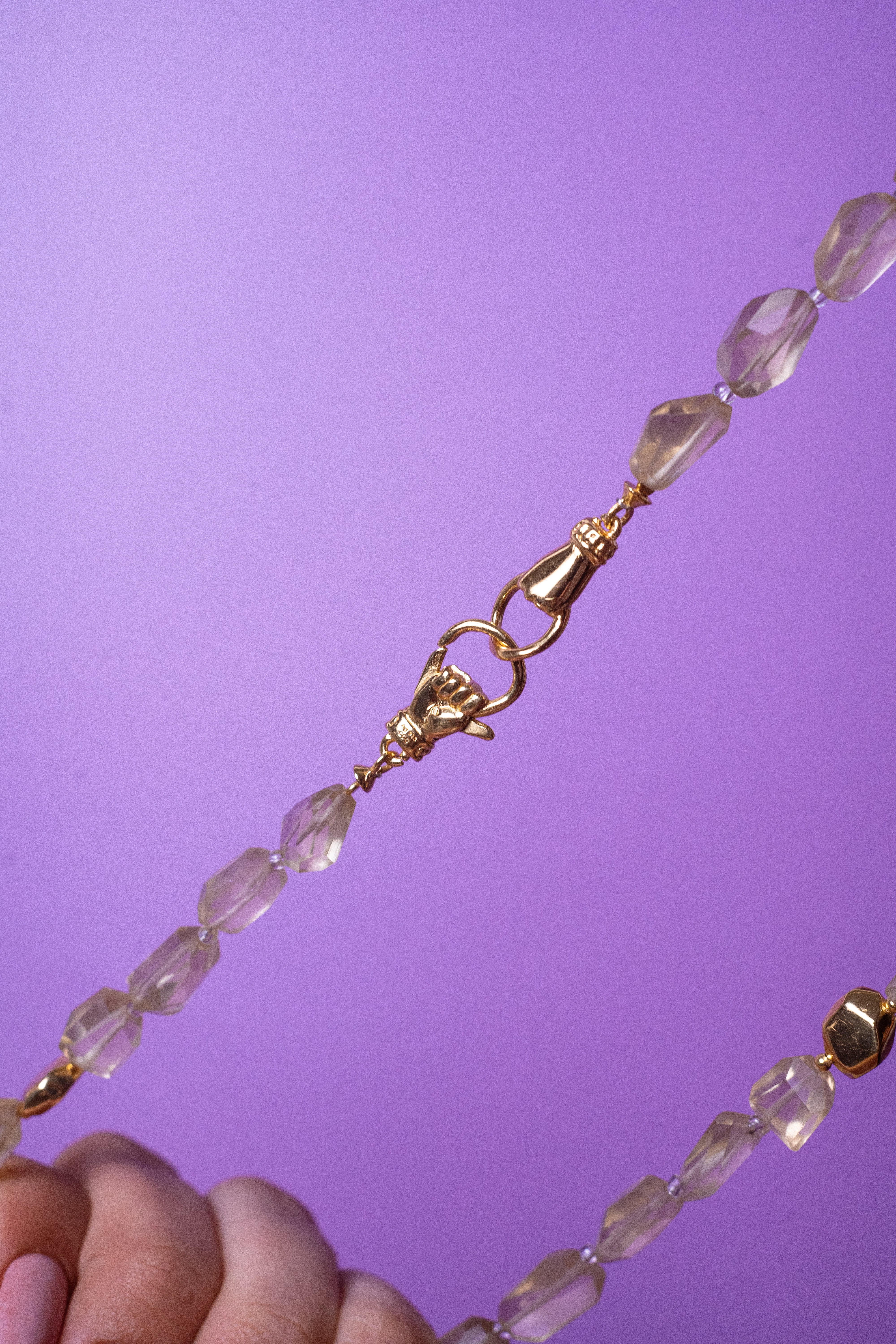 Lemon Quartz Necklace | Big