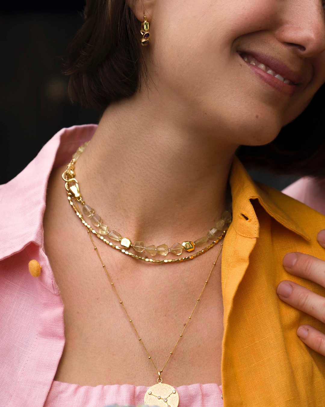 jewelry talisman - lemon quartz necklace