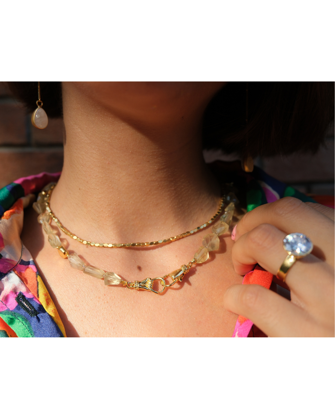 jewelry talisman - lemon quartz necklace